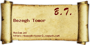 Bezegh Tomor névjegykártya